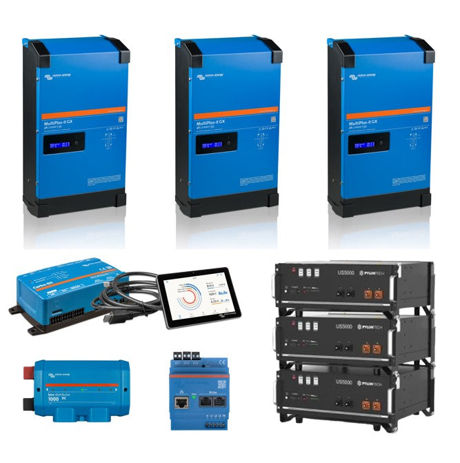 Victron 3x Multiplus II 5000 3-fase ESS thuisbatterij