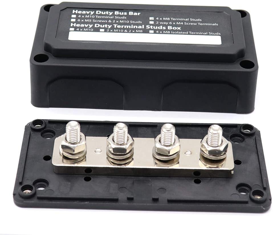 DC Verdeelrail doos 4x M8 (max 200A)