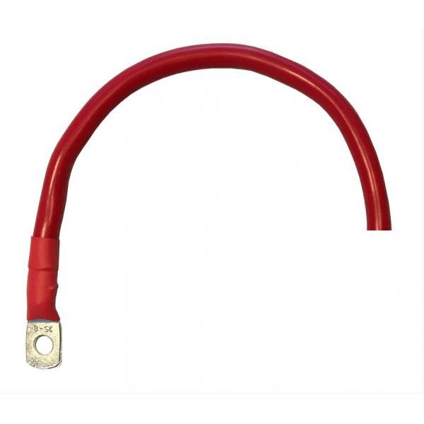 Accu kabel rood 16mm 5 meter 1 oog M8