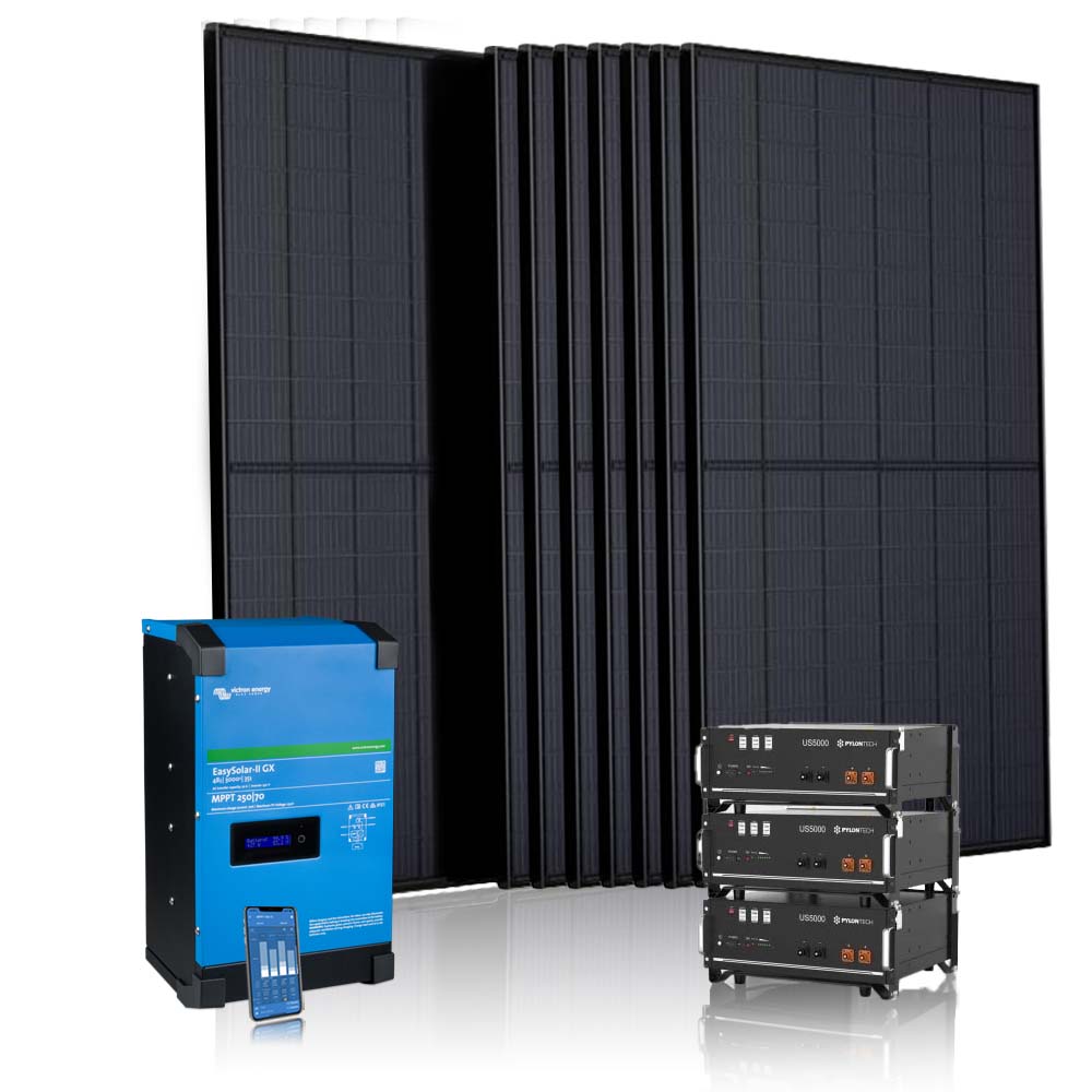 Off-grid 9 panelen set met Victron Easysolar